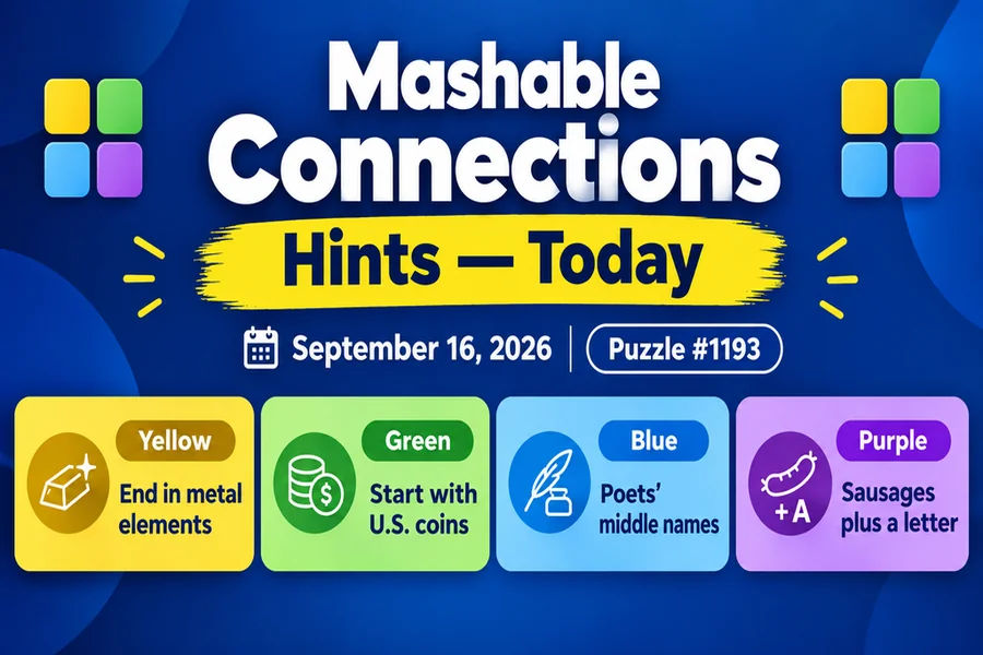 Mashable Connections Hint Today: Solve With Smart Clues Mashable Connections Hint Today